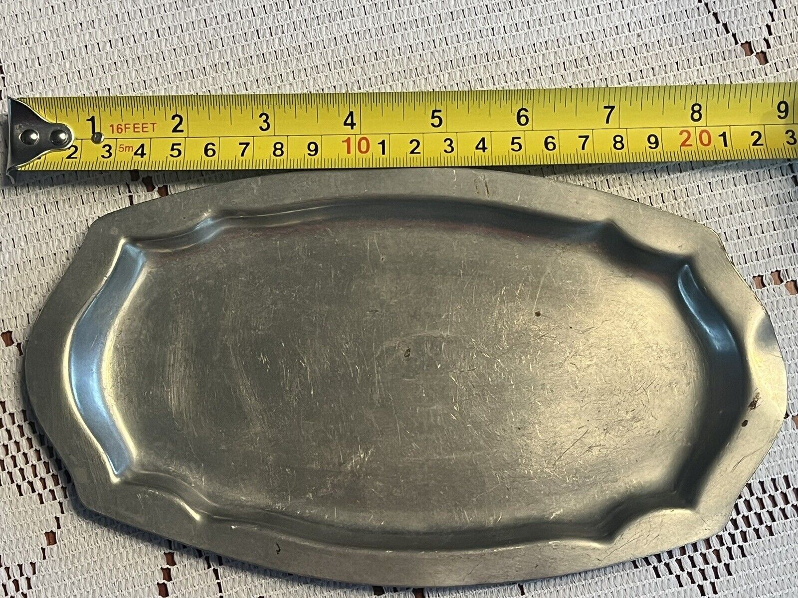 Solid Pewter Tray 8.5”