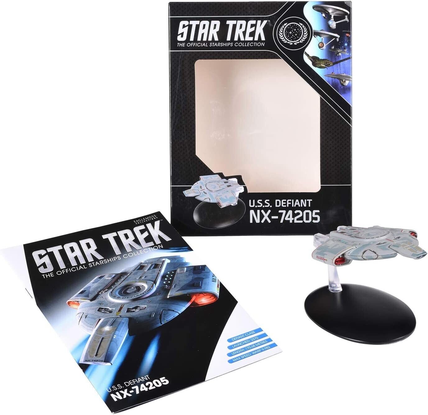 Eaglemoss Star Trek Starships USS Defiant NX-74205 Boxed With Small Magazine