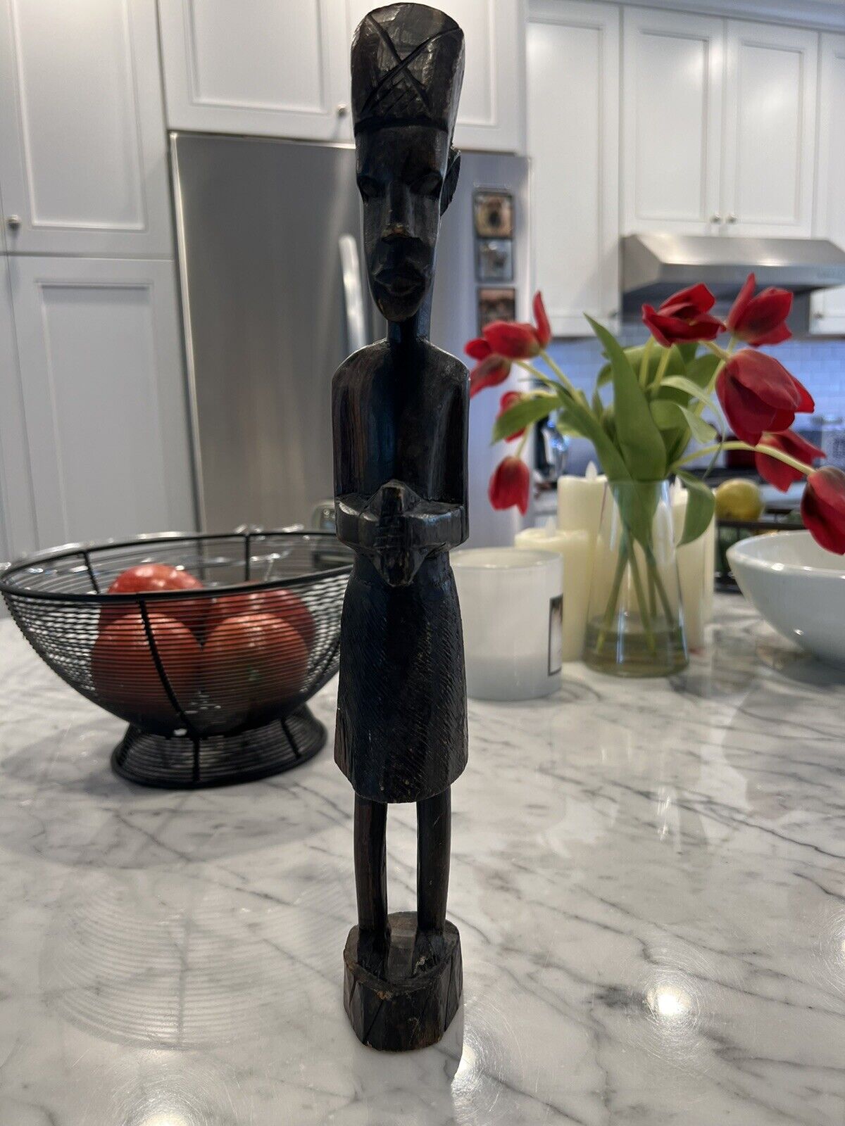 Vintage  Wooden Carving Mid Century African Tribal Carving