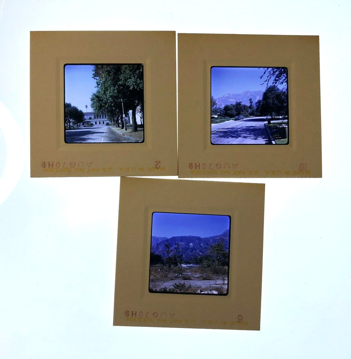 Lot of 3 Original 35mm Slides - Pasadena, CA - 1970 - Kodak
