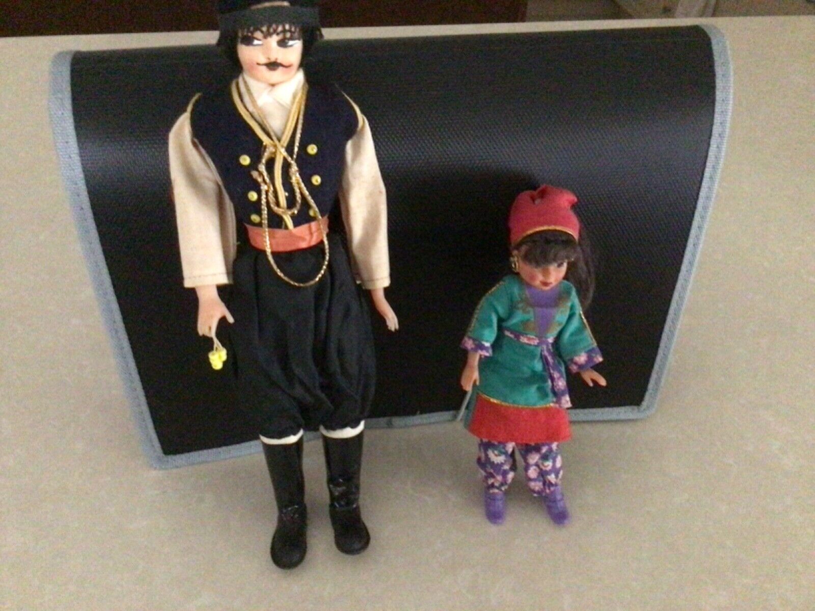Vintage Eastern European Ethnic Gypsy Pair of Dolls