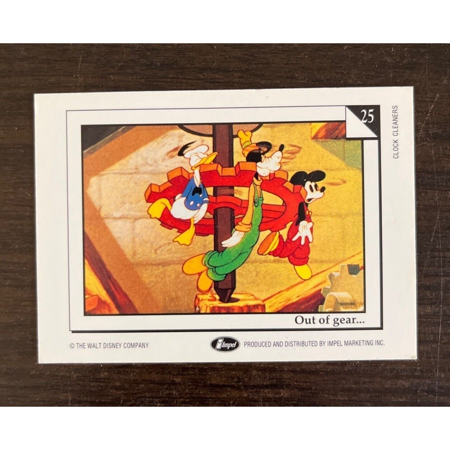 1991 Impel Disney Trading Cards #25 Clock Cleaners Out Of Gear . . .