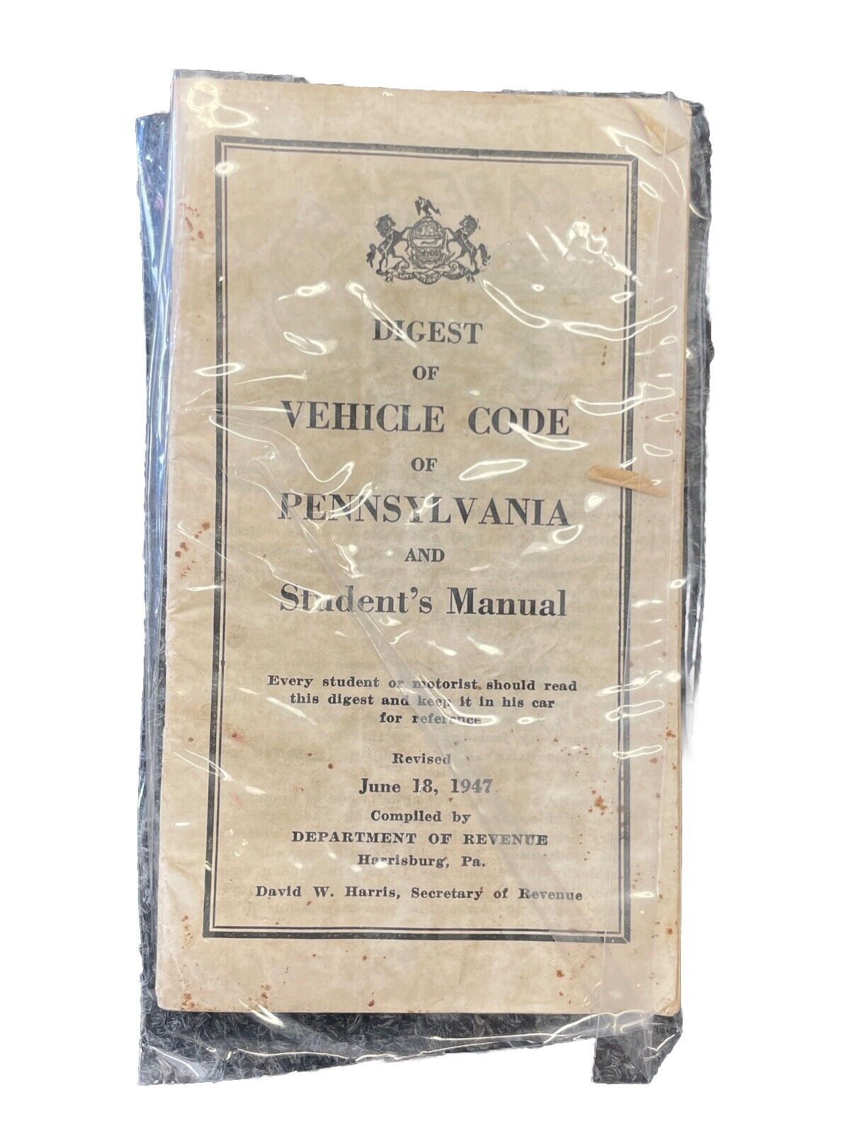 Digest of Vehicle Code of Pennsylvania And Student’s Manual