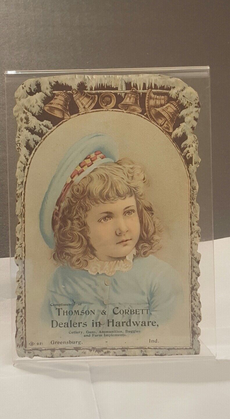 Greensburg Indiana Vintage Advertising Thomson & Corbett RARE 1900s Trade Card