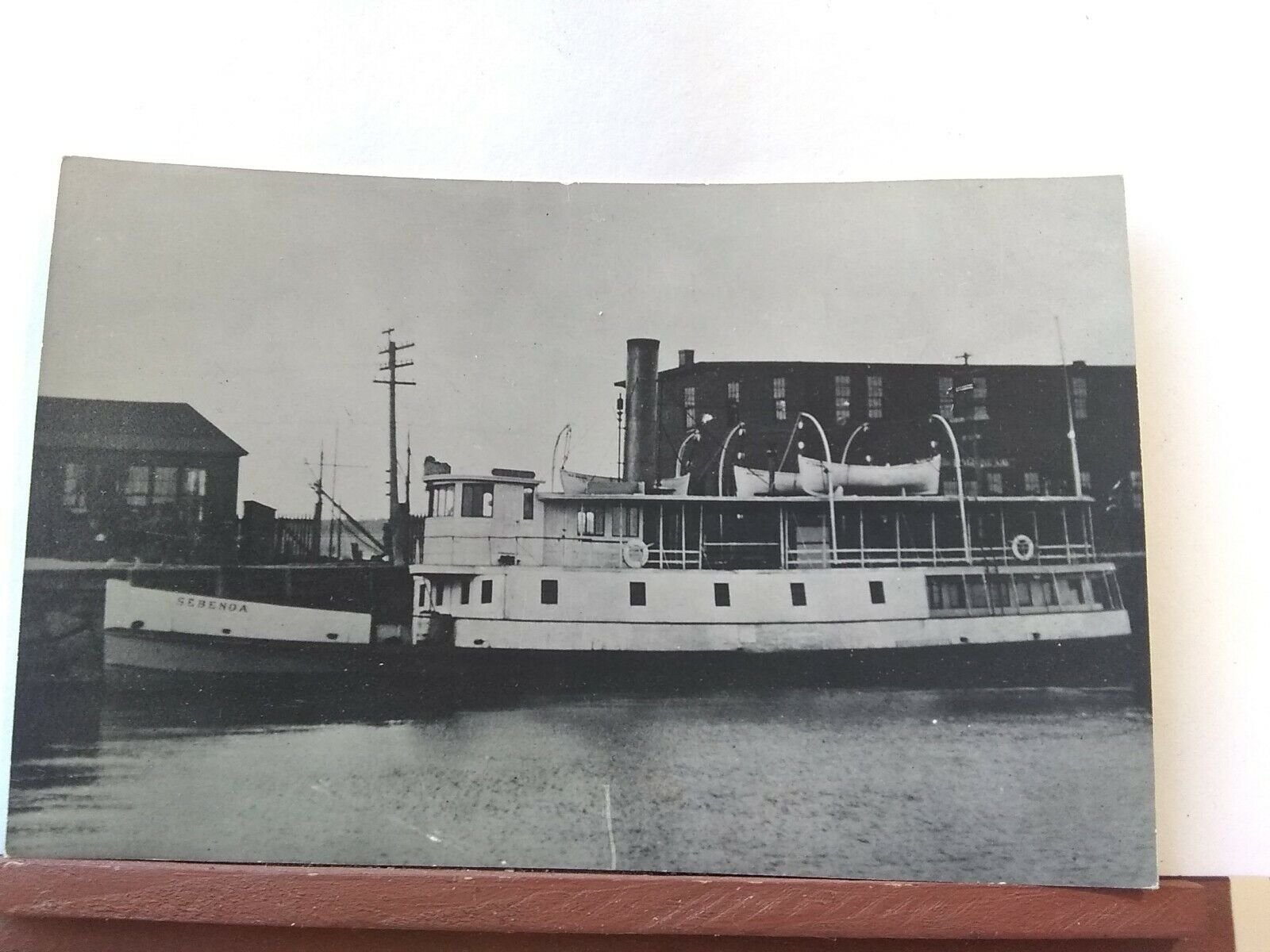 Vintage postcard. The Sebenoa steam boat. Steamer . RPPC