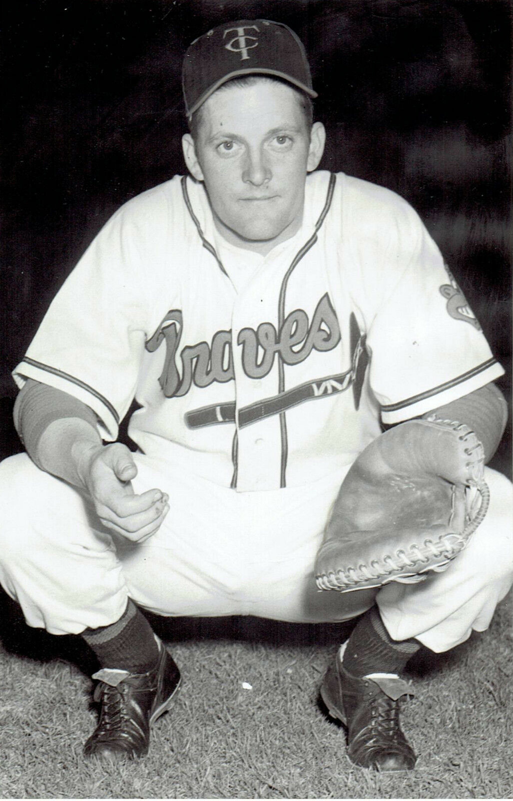 1954 Press Photo Tri City Braves Minor League Baseball Player Ron Johnson