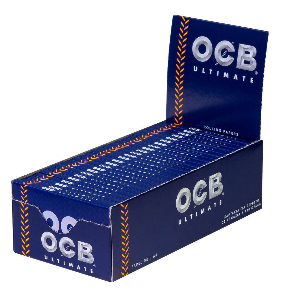1 Box (25x) OCB Ultimate Regular Cigarette Paper Ultra Thin 100 Sheets/Booklets