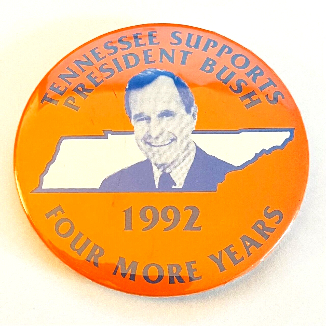 1999 Vintage Pinback Tennessee Supports President GH Bush Campaign Button Pin 