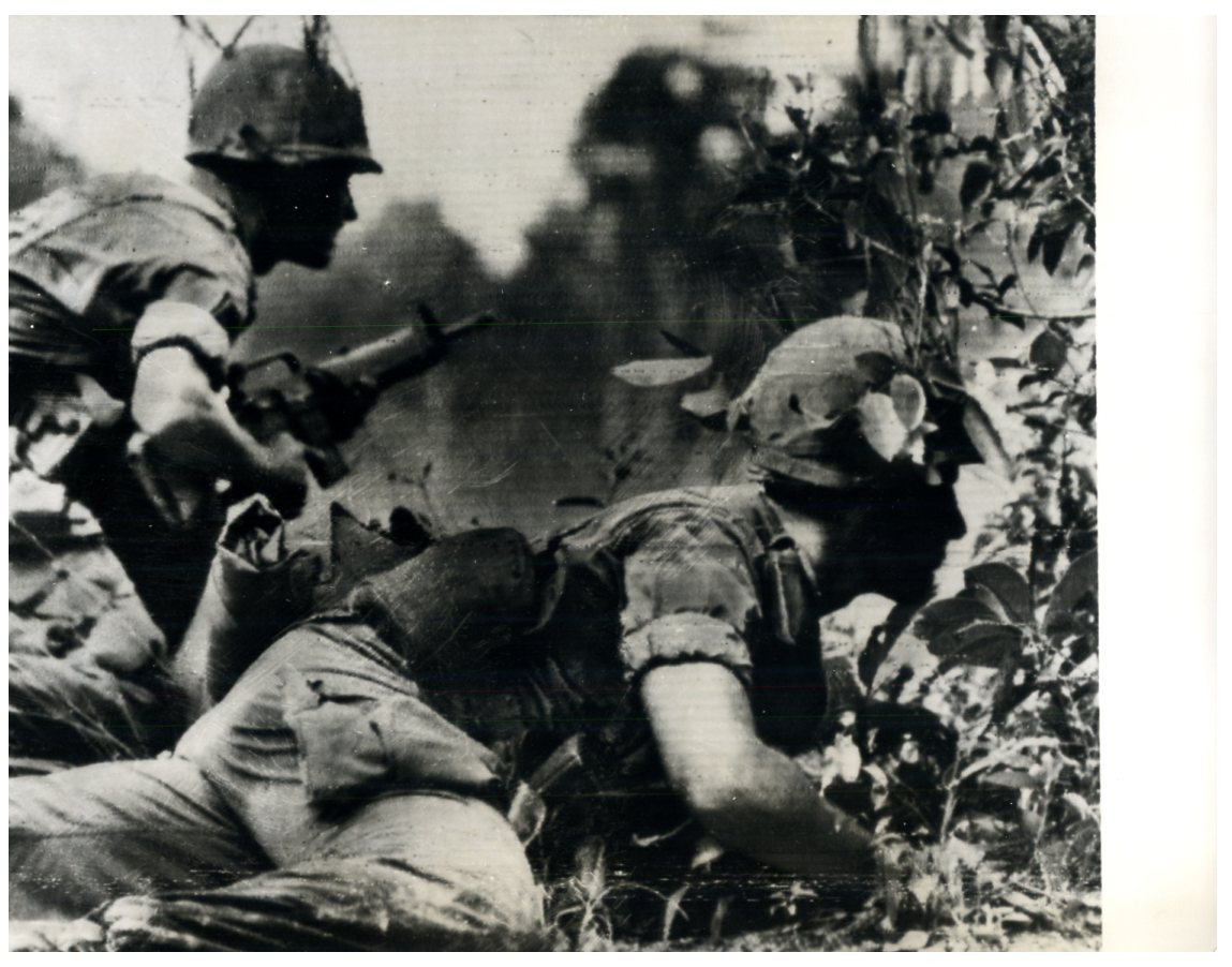 Vietnam, Paratroopers in South Vietnam, December 1965 Vintage Silver Print Tira