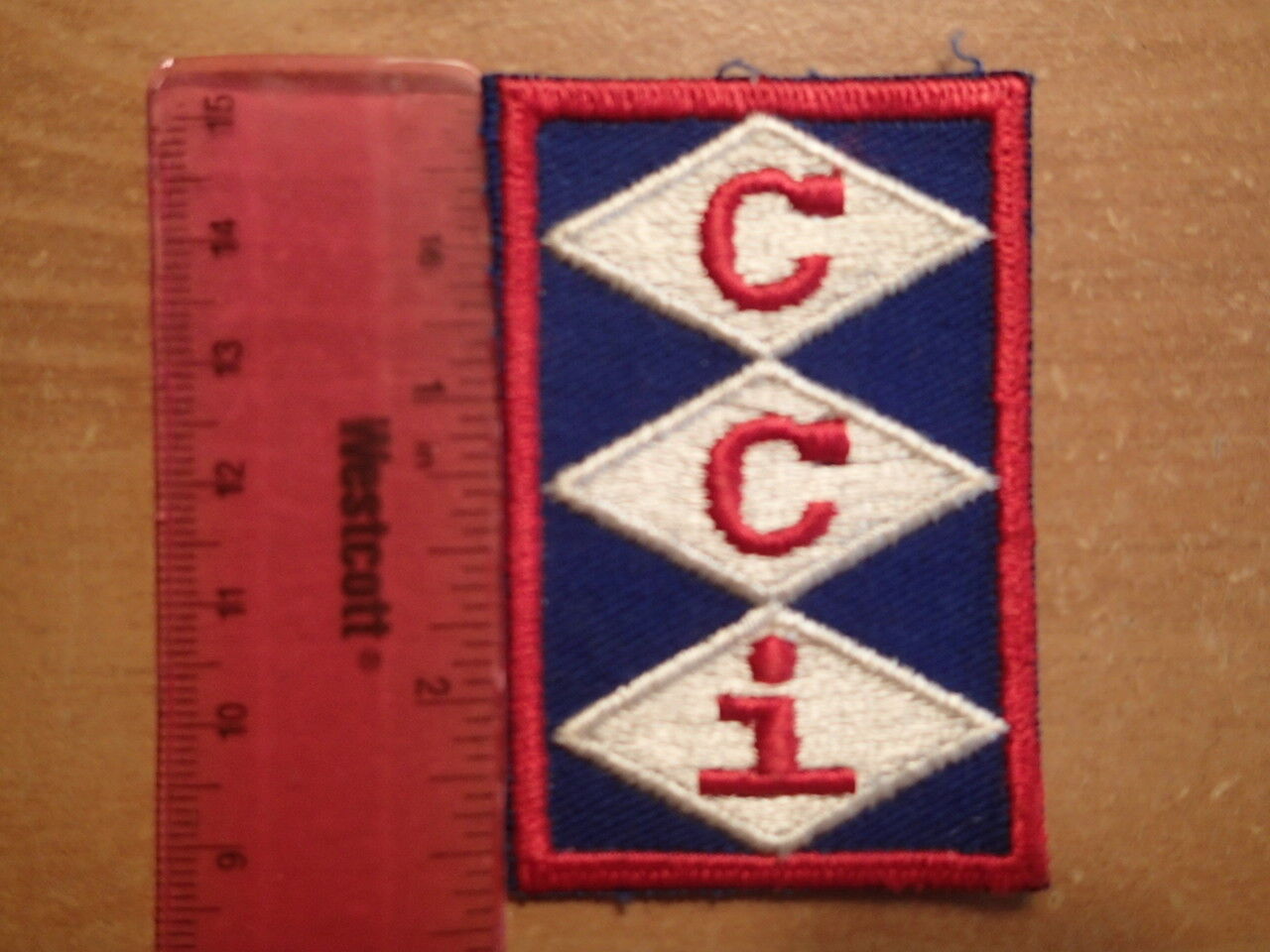Vintage Patch-EMBROIDERED-C C I ENTERTAINMENT-RED, WHITE & BLUE