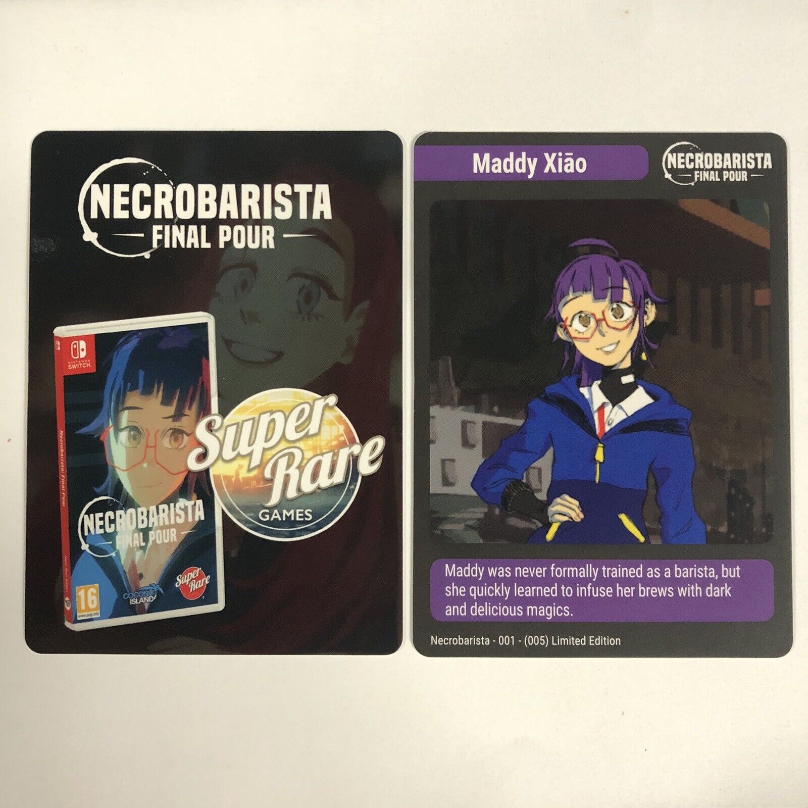 Necrobarista Super Rare Games Trading Cards Title,  001  SRG