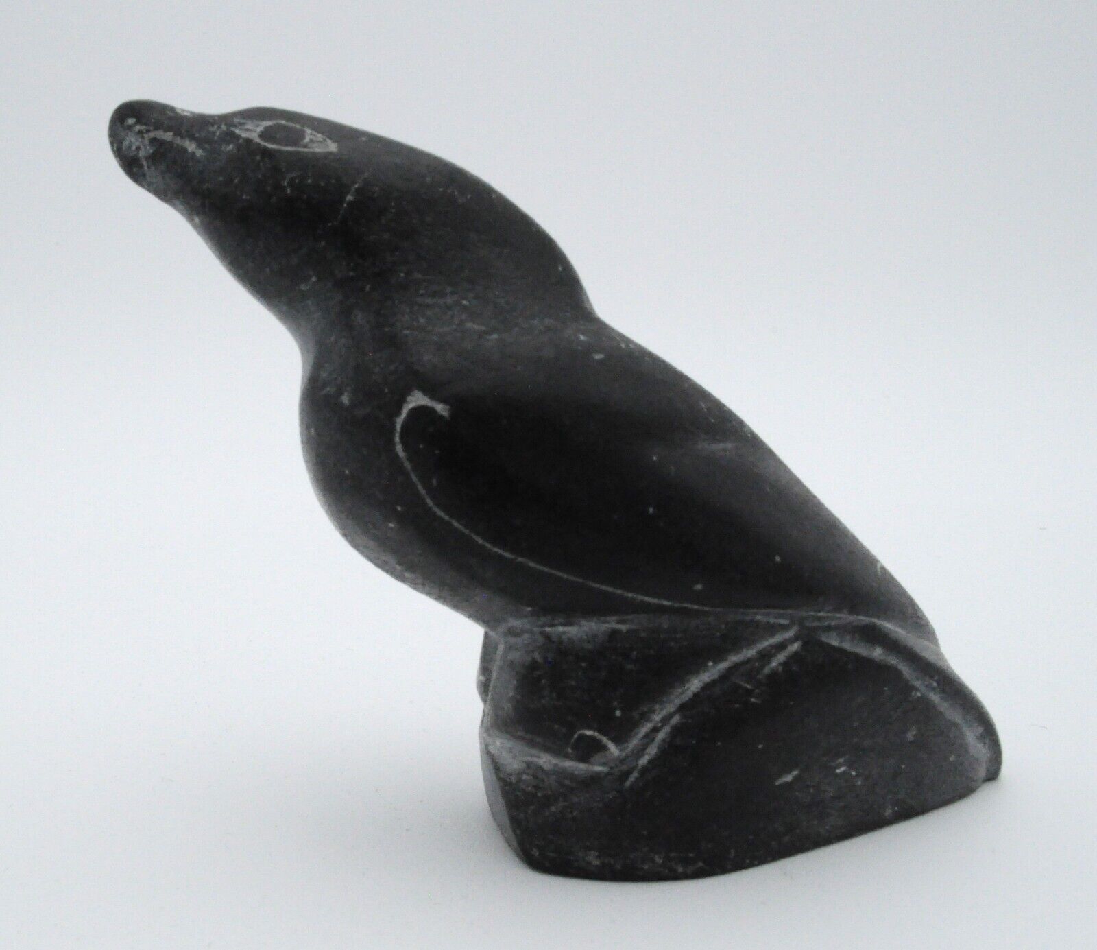 Eskimo Inuit Carved Stone Bird \
