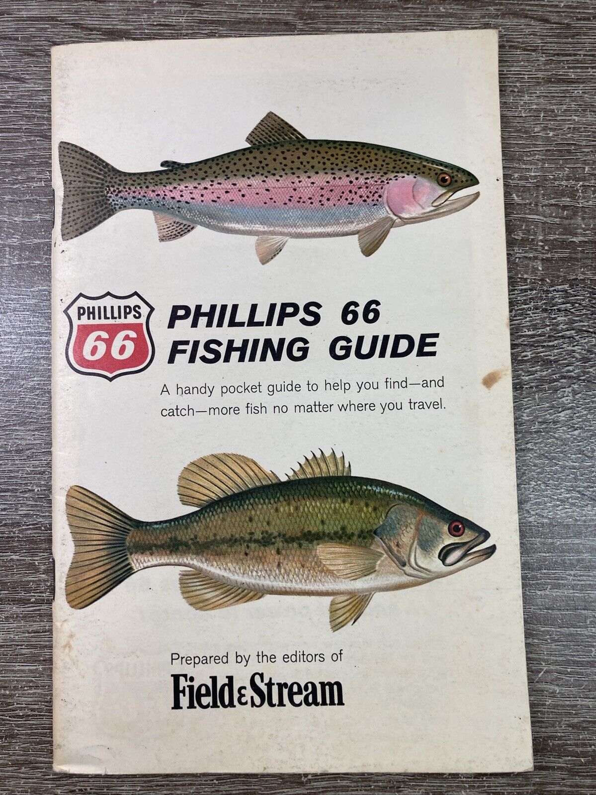 Vintage 1963 Phillips 66 Pocket Fishing Guide Booklet by Field & Stream