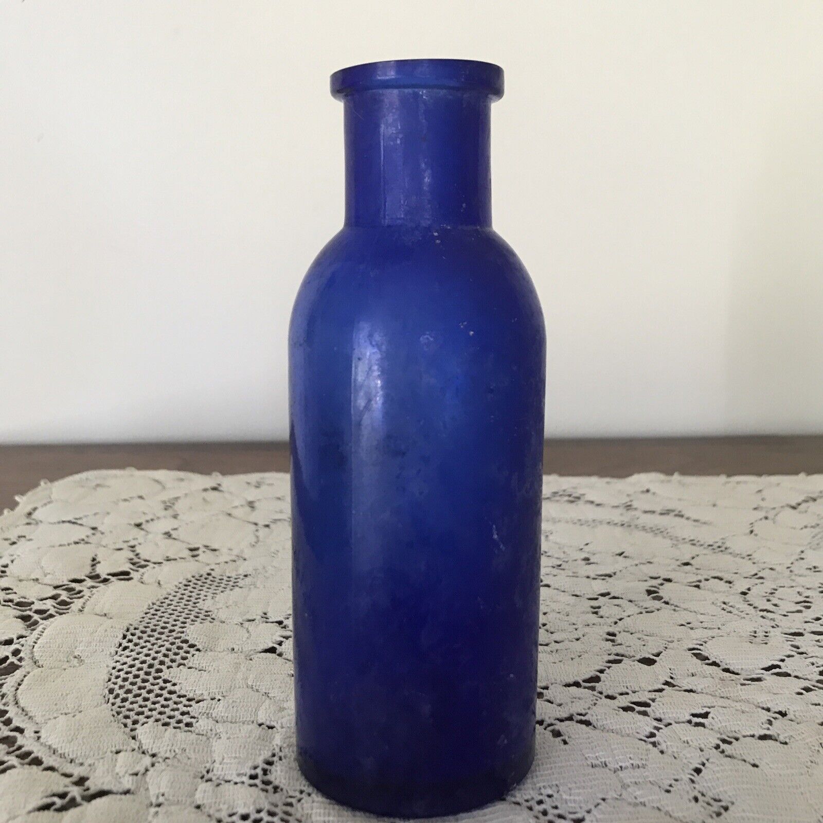 Vintage Dark Cobalt Apothecary Pharmaceutical Bottle 6”