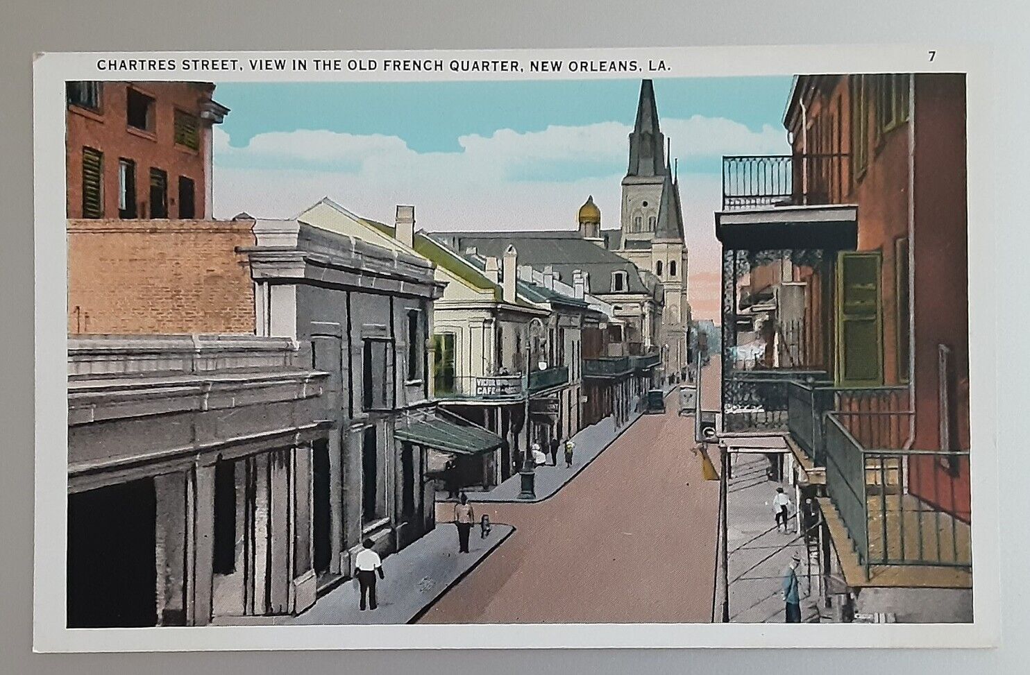 Vintage Postcard~New Orleans LA-Louisiana, Old French Quarter Chartres Street