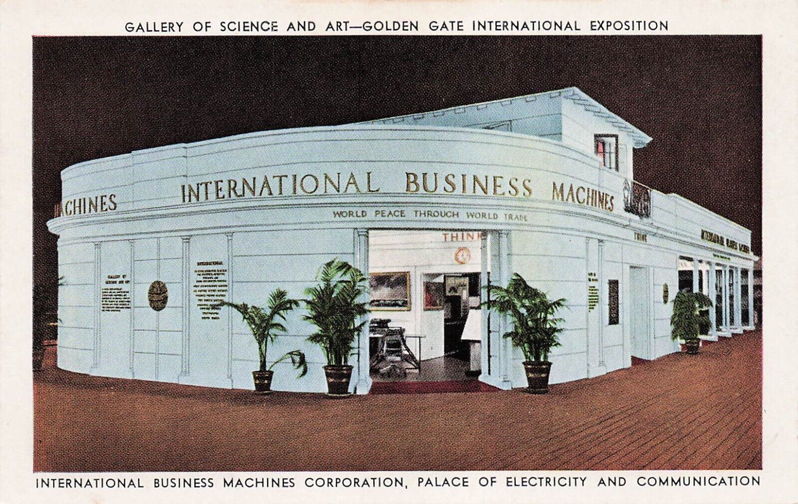 San Francisco 1939 Golden Gate Expo Gallery of Science and Art Vtg Postcard E15