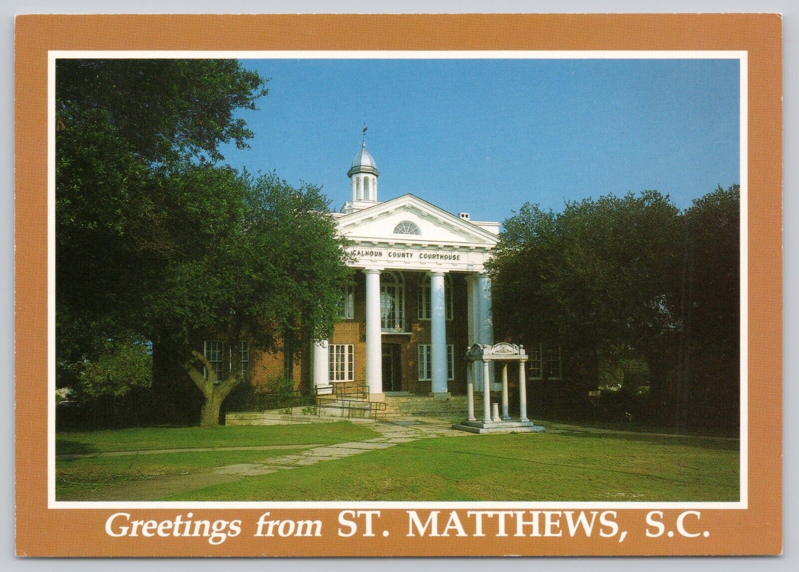 Greetings from St Matthews SC South Carolina, Calhoun County Courthouse Postcard