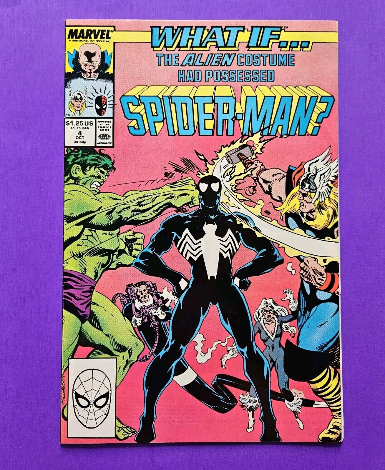What If #4 Vintage Comic Book Oct 1989 Marvel Spider-Man Alien Costume Key