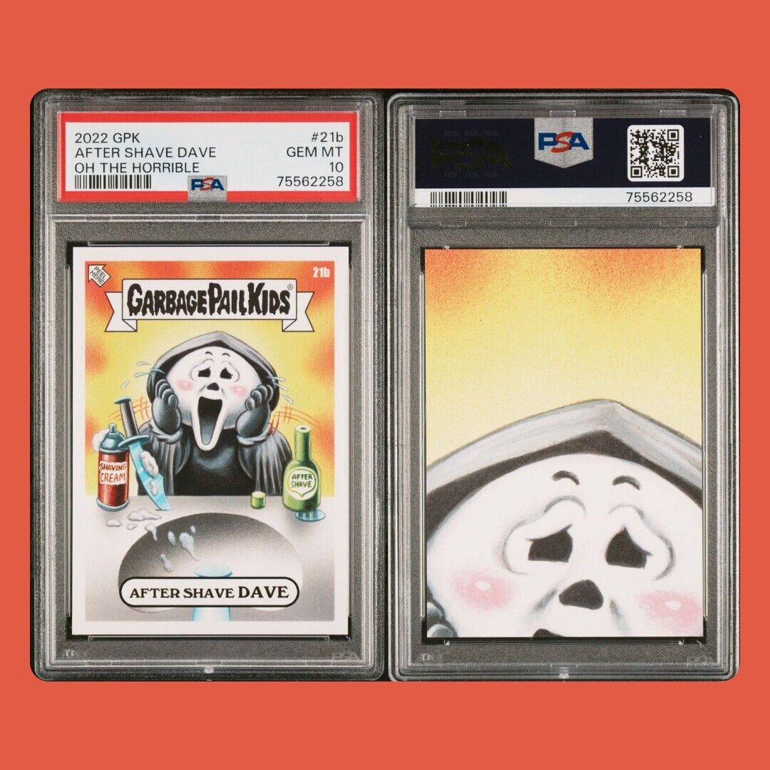PSA 10 Wes Craven Scream Ghostface Garbage Pail Kids After Shave Dave 21b GPK
