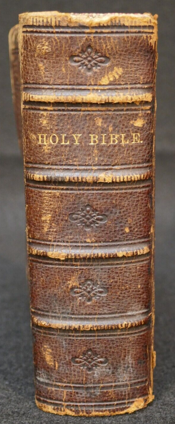 Civil War Holy Bible Old & New Testaments \'Lippencott 1861 Phila.\' Leather Bound