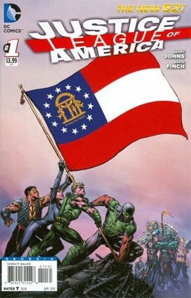 Justice League of America (2013) #1 Georgia Flag VF+ Stock Image