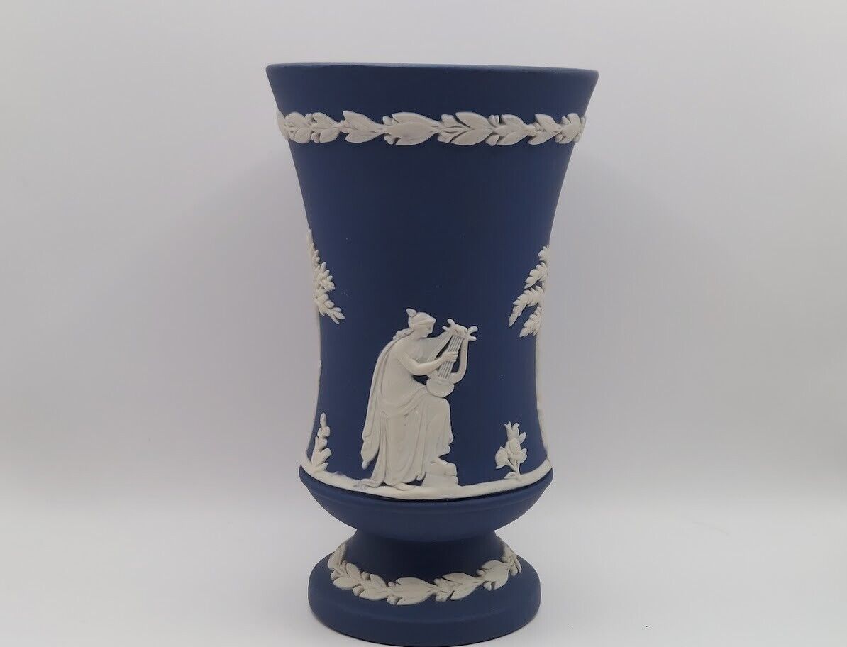 Wedgwood Jasperware Portland Dark Blue Vase