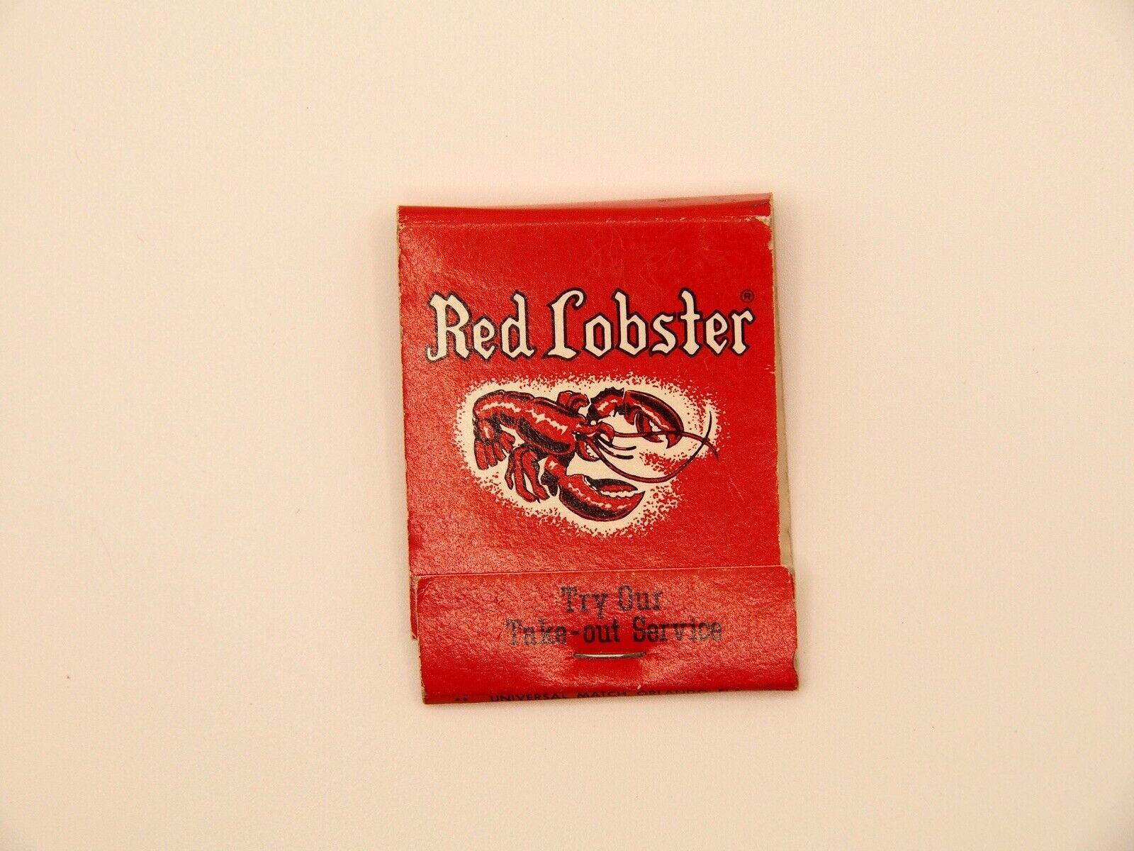 c1950 Red Lobster Vintage Full 20 Strike Matchbook UNSTRUCK