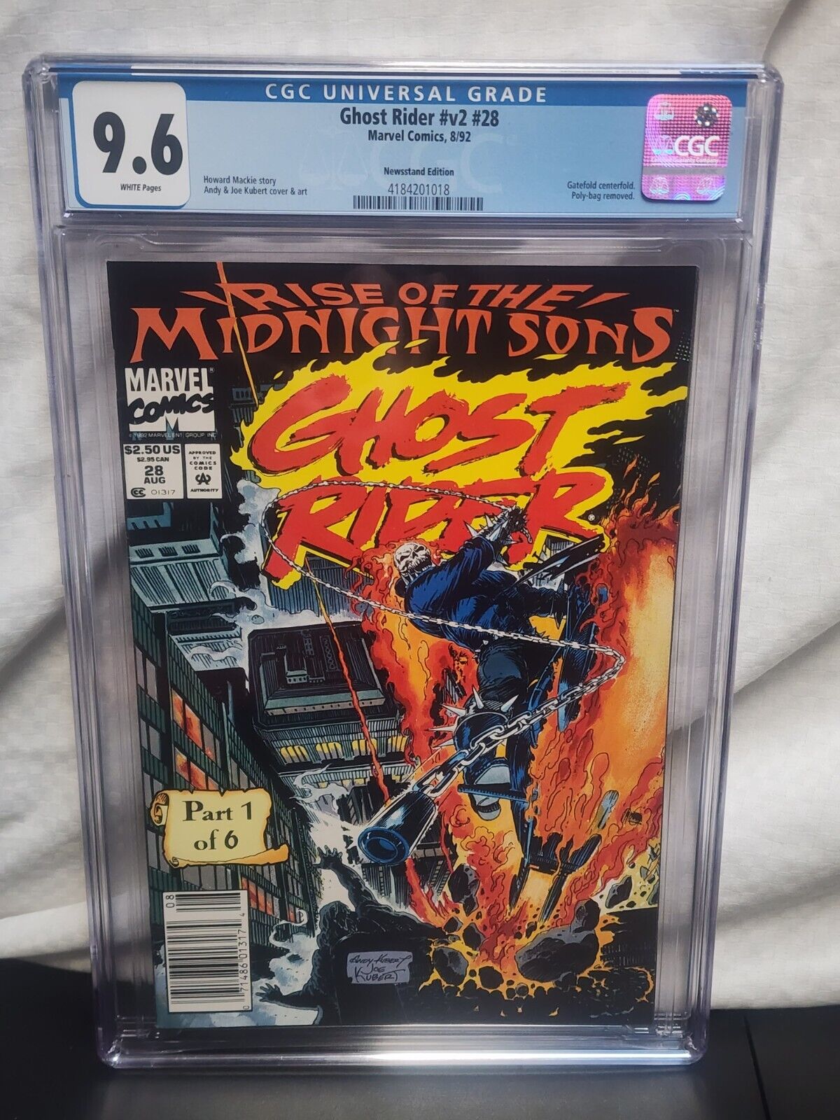 🔑NEWSSTAND Ghost Rider 28  CGC 9.6 RISE OF THE MIDNIGHT SONS RARE SCARCE 201018
