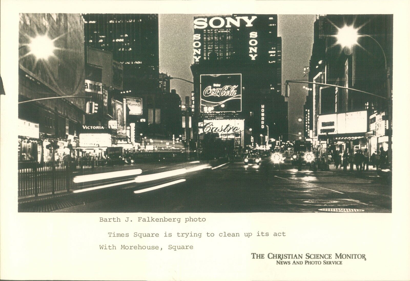 LG892 1979 Barth Falkenberg Wire Photo NEW YORK TIMES SQUARE Clean Up Its Act