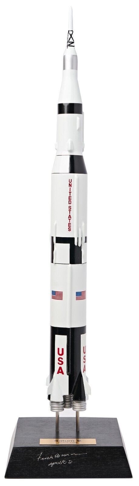 Frank Borman NASA Astronaut Signed Apollo Saturn V Rocket Model Novaspace COA