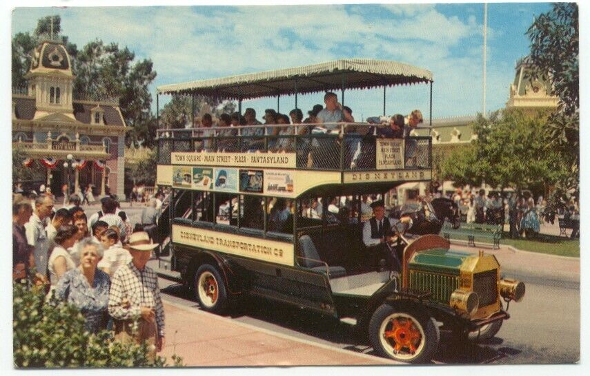 Disneyland Doubledecker Omnibus The Magic Kingdom Postcard