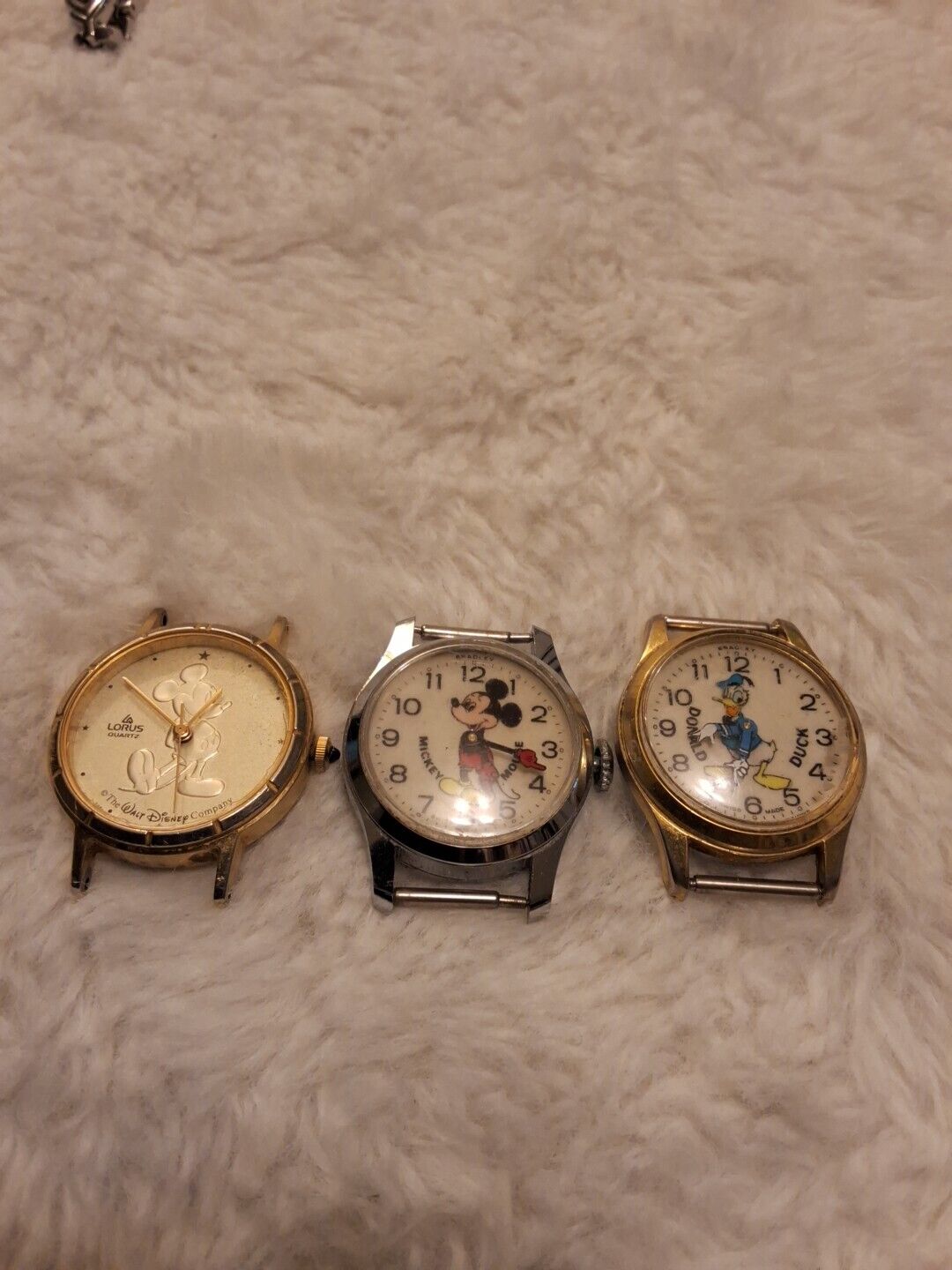 Vintage MICKEY MOUSE Watches Lot Of 3 Authentic Disney