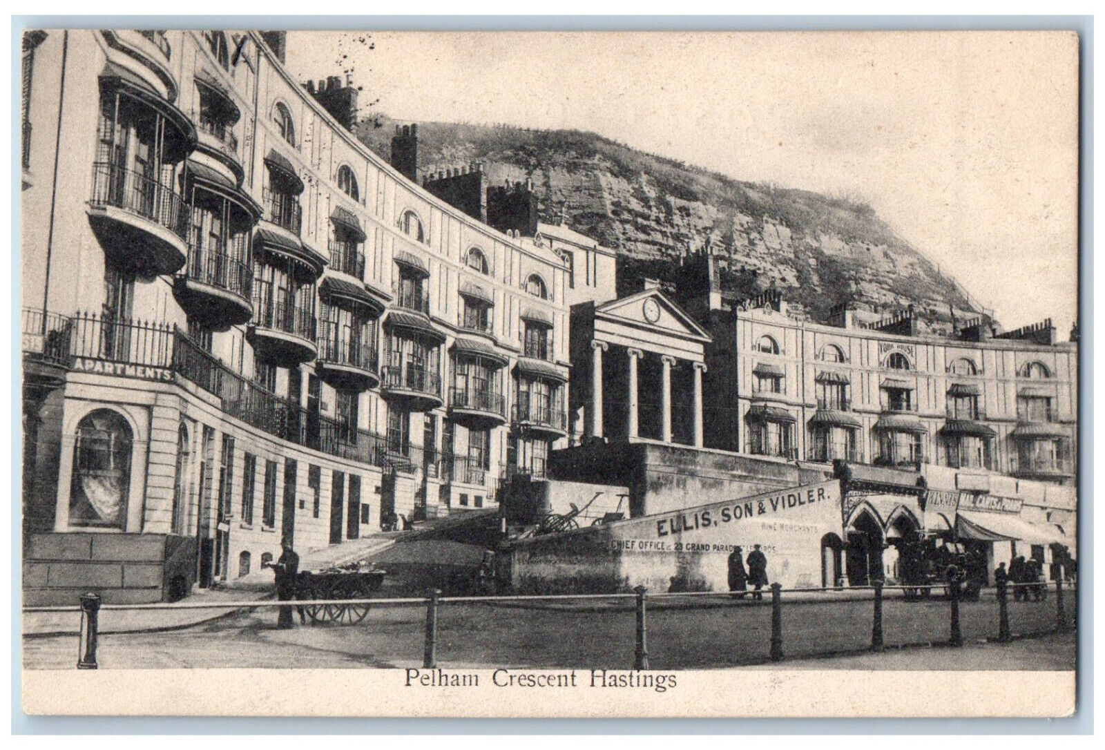 Hastings East Sussex England Postcard Pelham Crescent c1910 Antique Posted