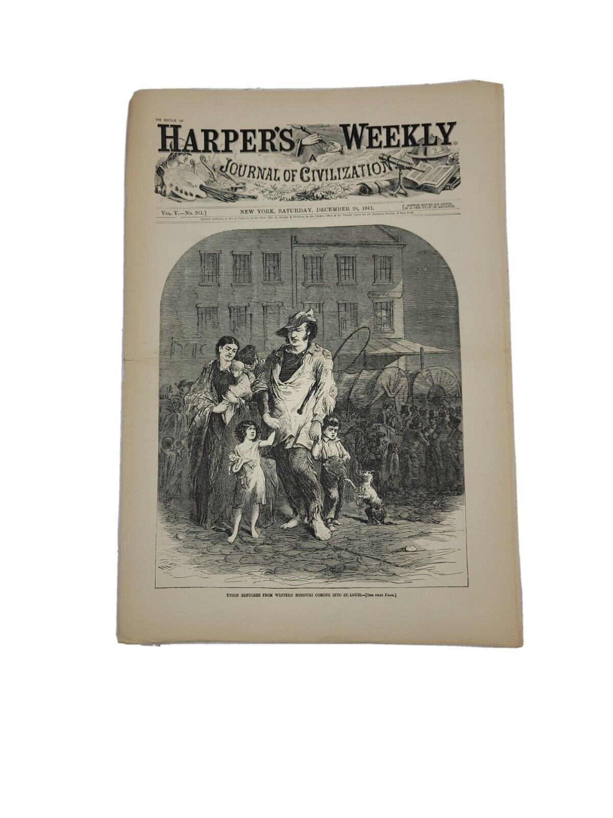 Reissue Of Harpers Weekly Civil War Era Newspaper Journal of Civilization 261-2