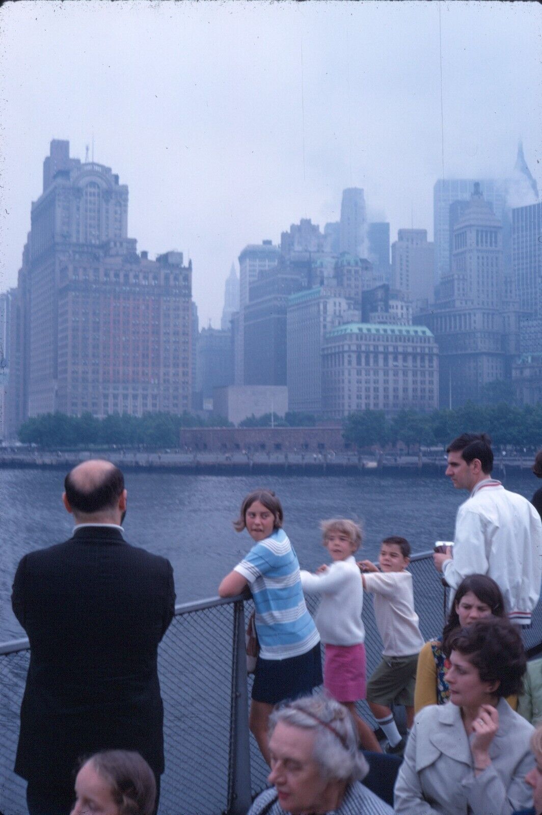 1969 Kids Visiting New York City Skyline Vintage 35mm Slide