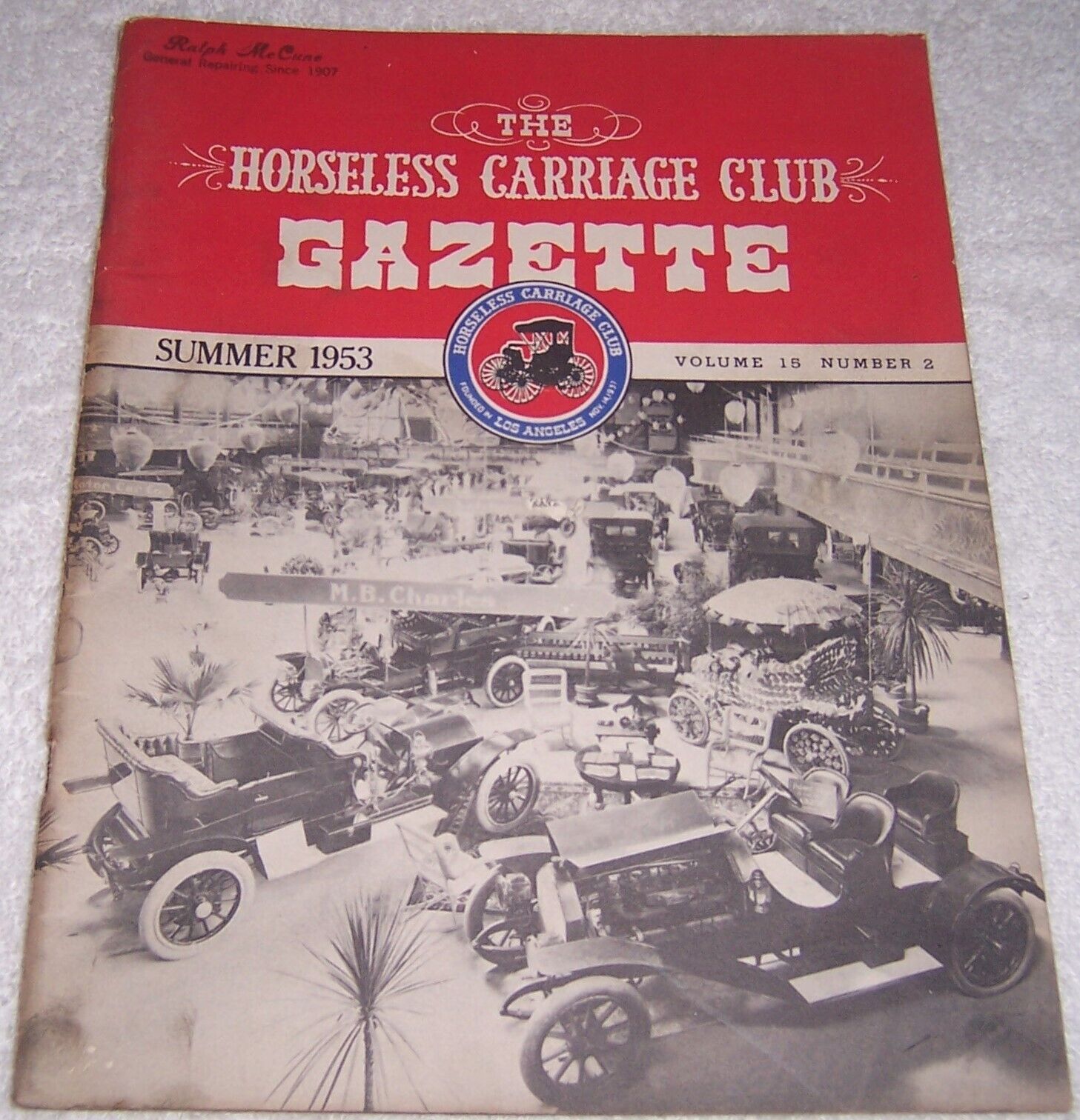 The Horseless Carriage Club Gazette Magazine Summer 1953