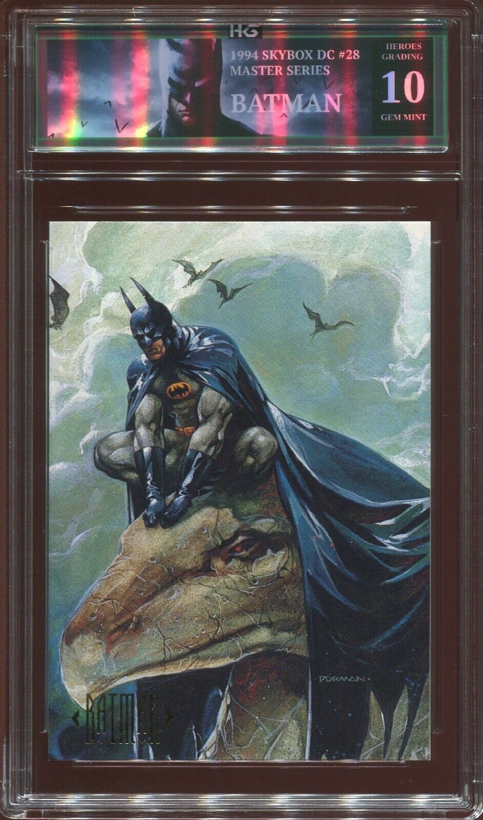 1994 SKYBOX DC MASTER SERIES BATMAN #28 HEROES GRADING GEM MINT 10
