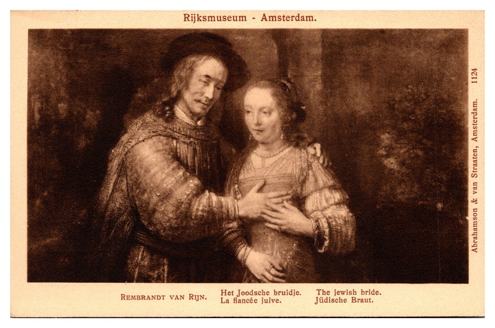 ANTQ The Jewish Bride, Rembrandt Van Rijn, Art, Rijksmuseum, Amsterdam