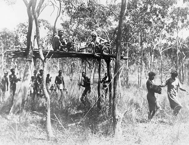 Australia Extraordinary native ceremony Aborigines Northern Ter- 1926 Old Photo