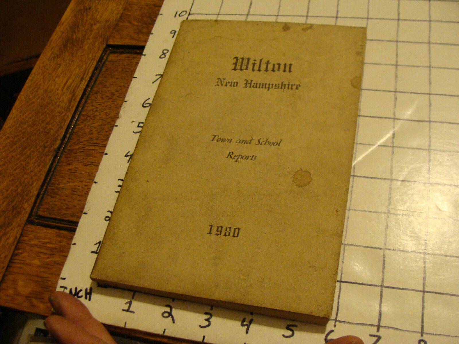 WILTON NEW HAMPSHRIE town and school reports 1980, stained cover, 