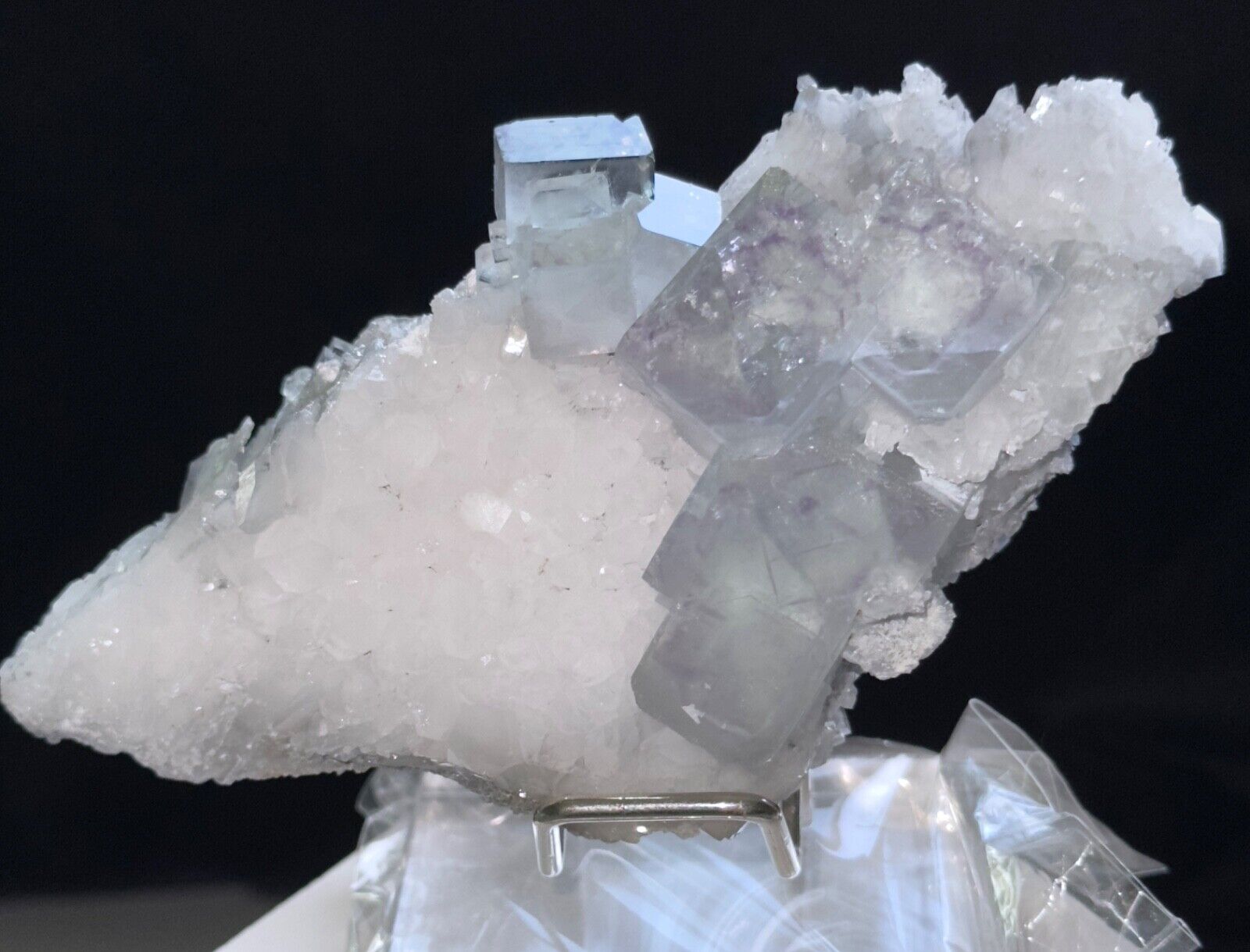 Ice Blue/Clear Cubic Fluorite/Purple Phantom,Quartz Crystal,Metaphysical,Decor