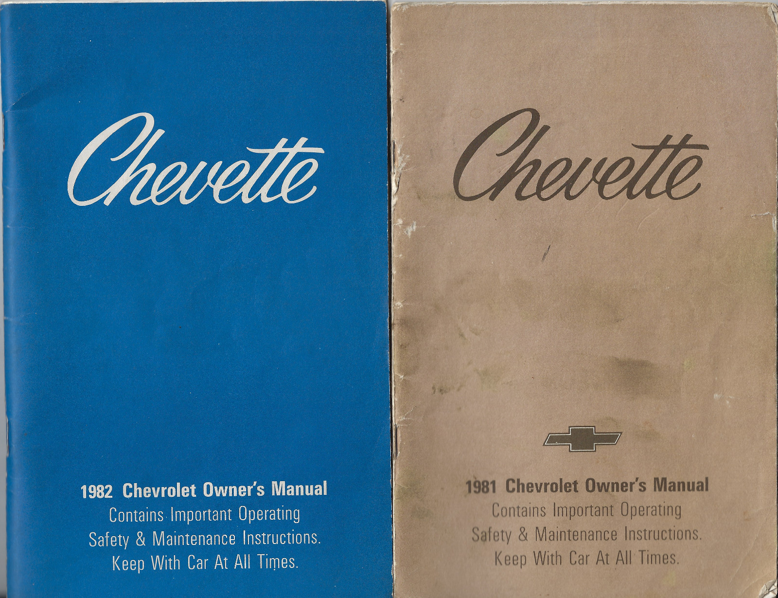 1981 + 1982 Chevette Owner\'s Manuals + 1981 General Motors Maintenance Schedule