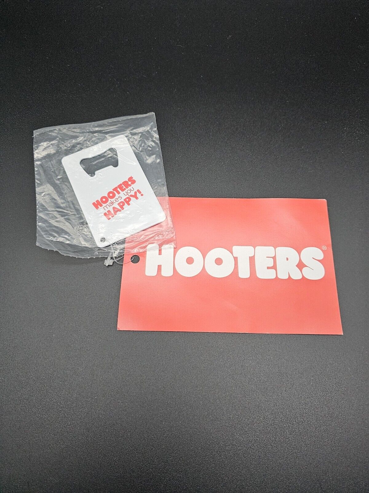 NEW HOOTERS makes you HAPPY Credit Card Style Bottle Opener