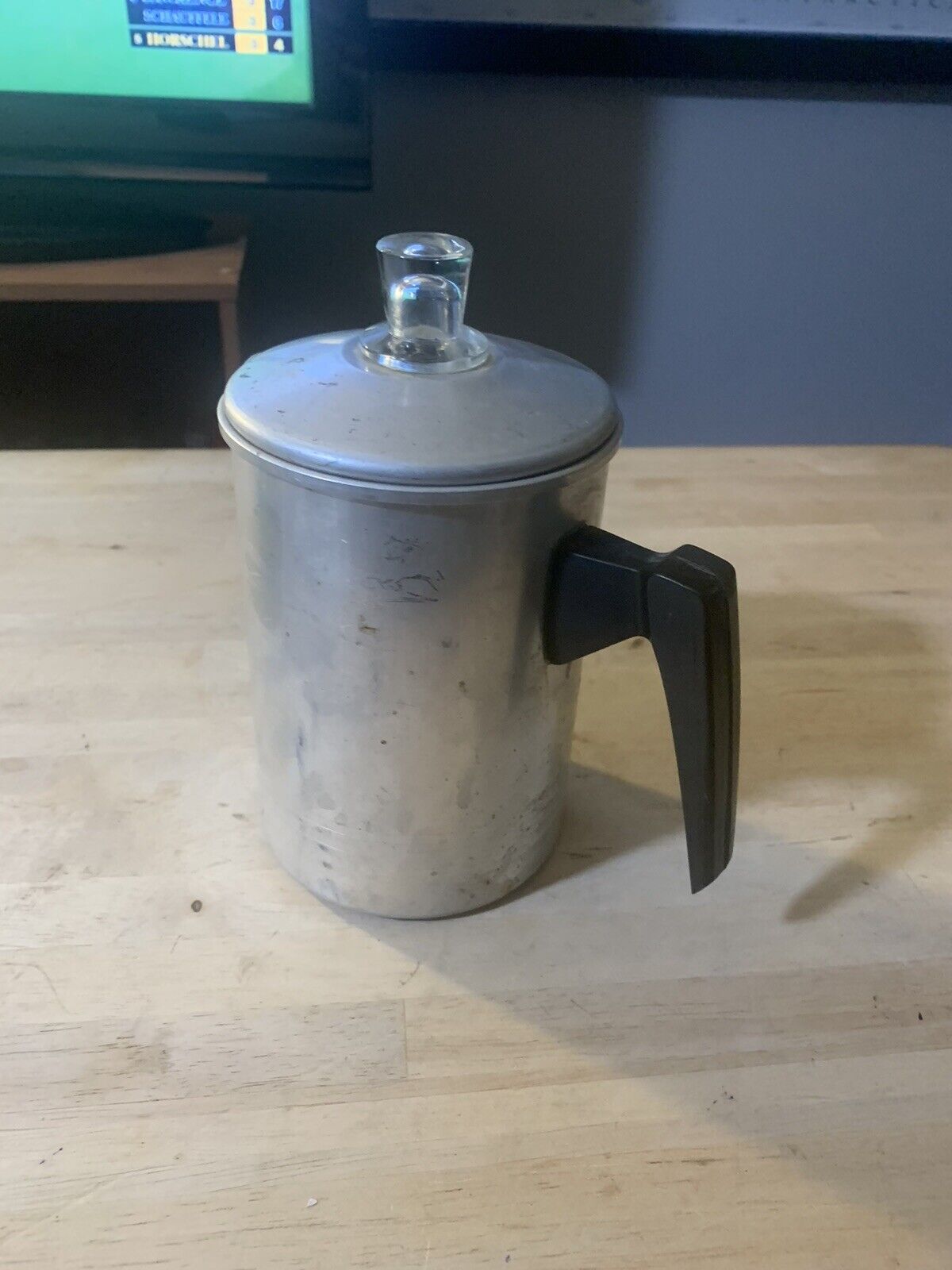 Vintage Aluminum 5cup Coffee Pot 