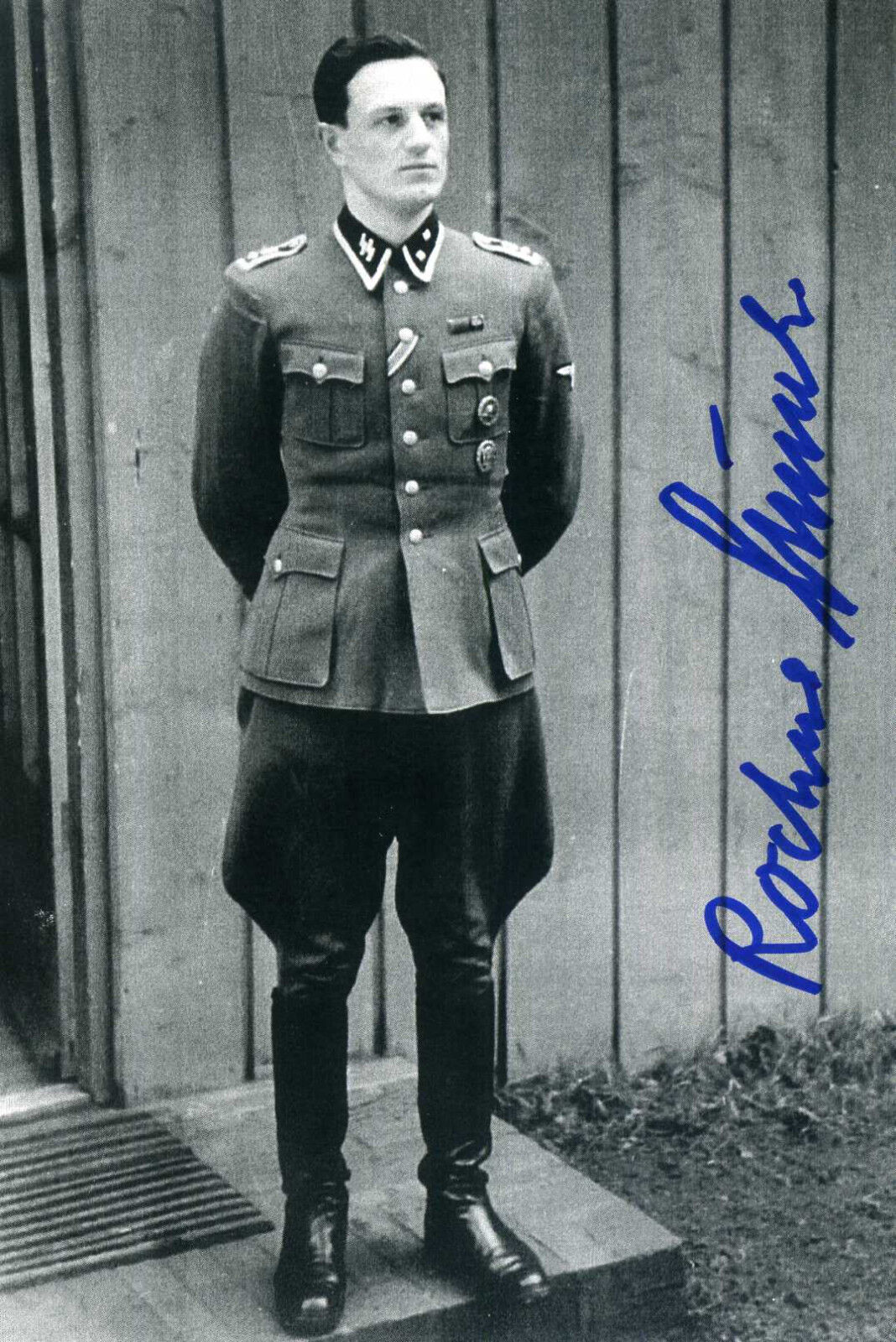 ROCHUS MISCH Signed Photograph - Adolf Hitler\'s Bodyguard / Courier - preprint