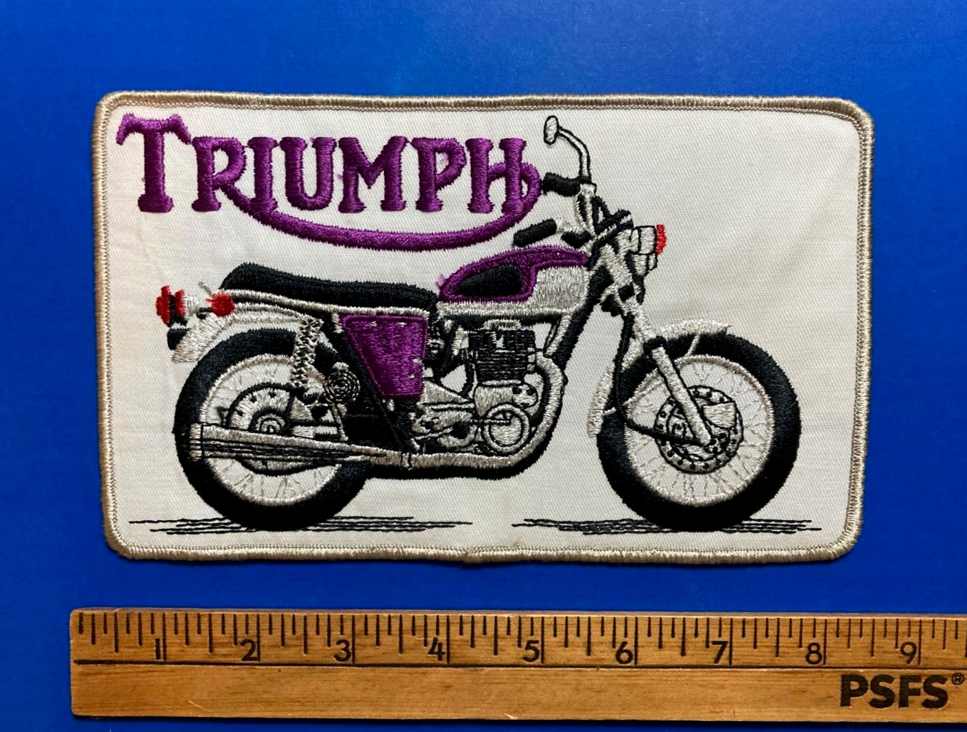 Triumph VINTAGE Motorcycle Embroidered Patch approx. 8x5-Free ship