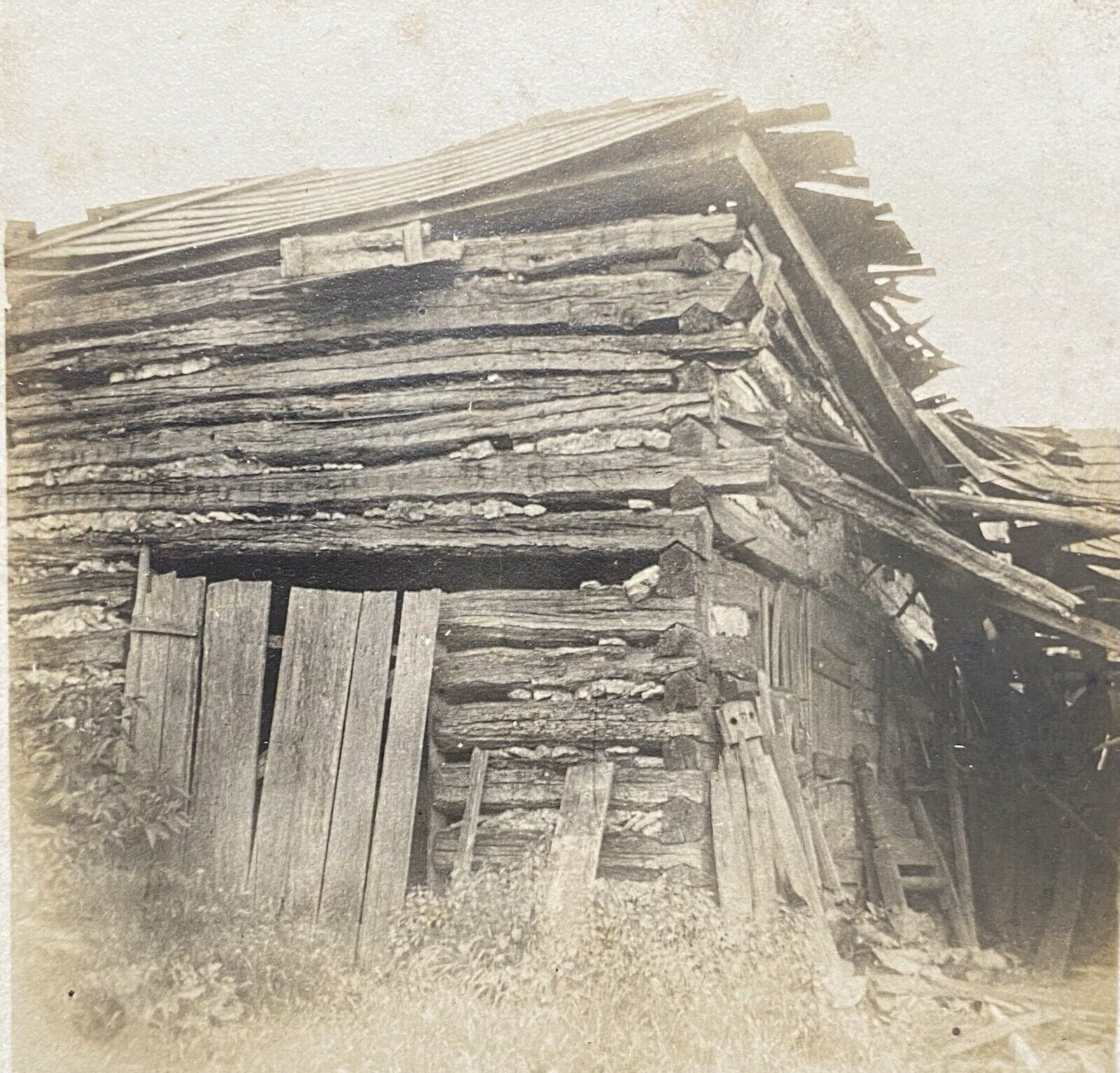 Ohio Adams County Dunn Family Log Home Antique Vintage Photo