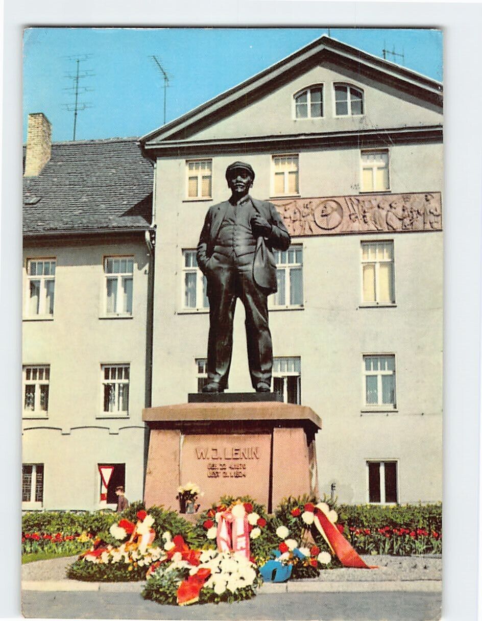Postcard Lenin Denkmal Lutherstadt Eisleben Germany