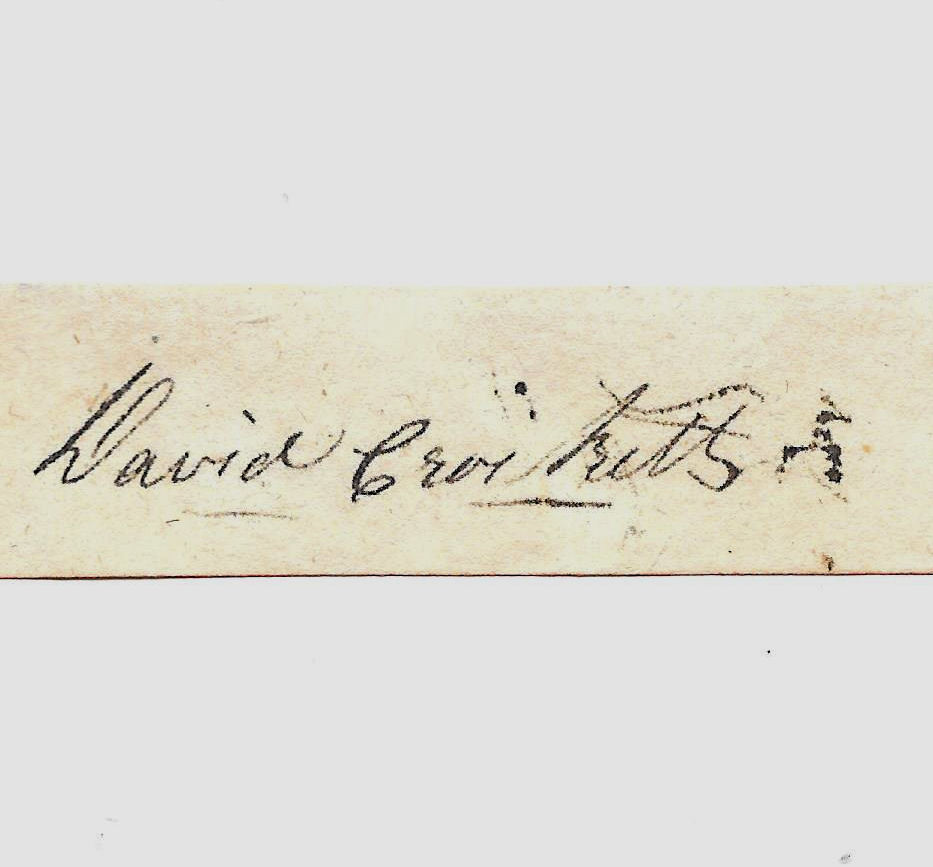 David Davy Crockett Alamo Autograph Reprint On Genuine 1830s Paper 