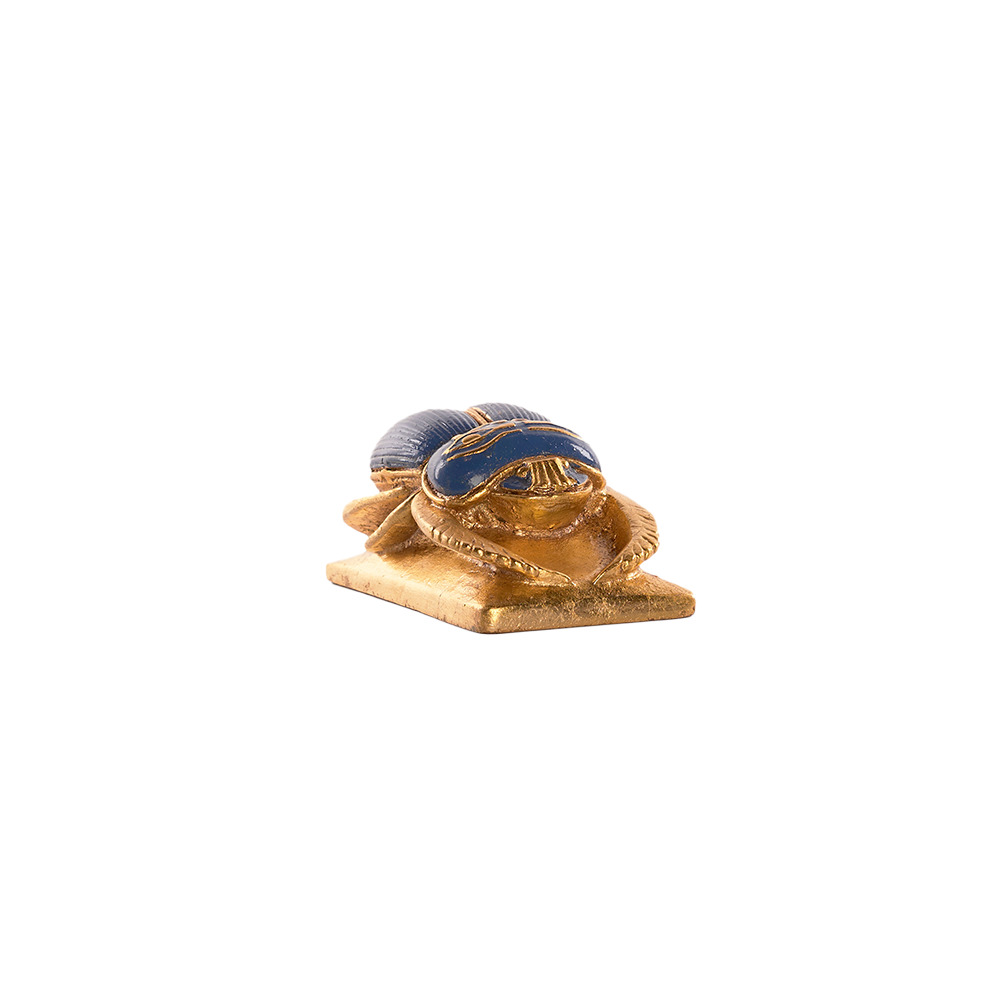 Blue Golden Scarab - Ancient Egyptian Symbol of Resurrection and Transformation